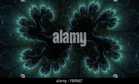 Belle ordinateur-rendue fleur comme fond d'image fractale Banque D'Images