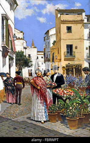 La Plaza de la luzerne, Sevilla par Joaquín Turina y Areal 1847 - 1907 Espagnol Espagne Andalousie par Joaquín Turina y Areal 1847 - 1907 Espagnol Espagne Andalousie Banque D'Images