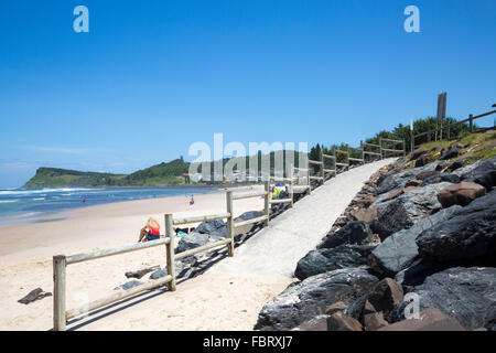 Lennox Head et Seven Mile Beach sur la côte de Nouvelle-Galles du Sud, Australie Banque D'Images