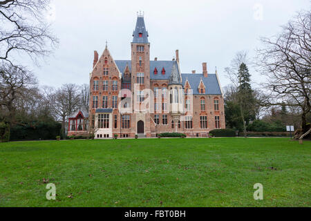 Château de Loppem qui est ouvert au public en Belgique, Flandre occidentale Banque D'Images