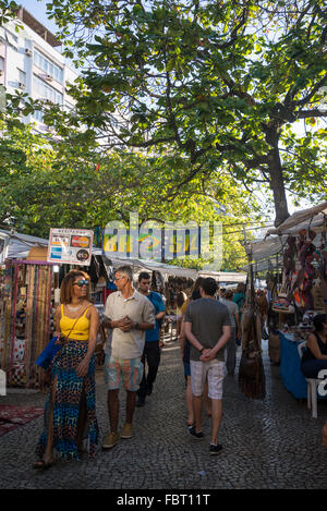 Marché Hippie d'Ipanema, Rio de Janeiro, Brésil Banque D'Images