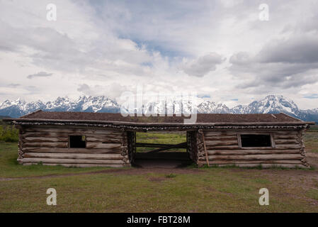 Cunningham Cabin, Grand Teton National Park, Wyoming, USA Banque D'Images