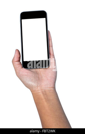 Portrait of businesswoman holding smartphone Banque D'Images