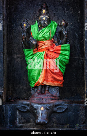 Durga image, Temple d'Airavatesvara, Darasuram Banque D'Images