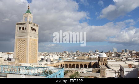 Mosquée Zitouna, Tunisie. Banque D'Images