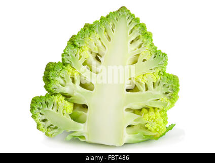 Le chou Romanesco iolsted sur fond blanc Banque D'Images