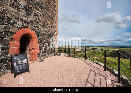 Vue sud de la frontière à partir de la tour de Smailholm, Scottish Borders, Scotland, UK Banque D'Images