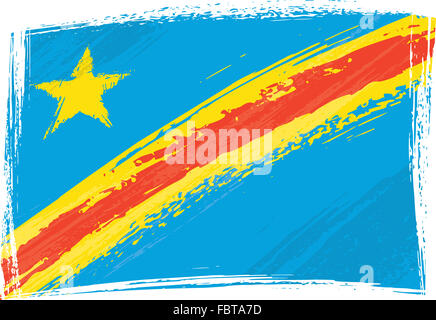 République démocratique du Congo d'un drapeau Banque D'Images