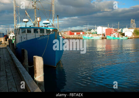 Le port port de Glace Bay, en Nouvelle-Écosse, Canada montrant quelques bateaux de pêche Banque D'Images