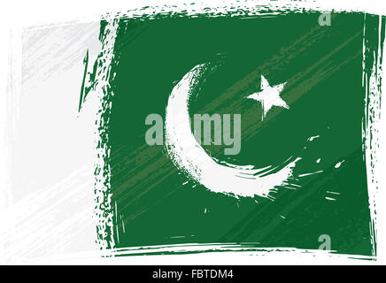 Grunge drapeau Pakistan Banque D'Images
