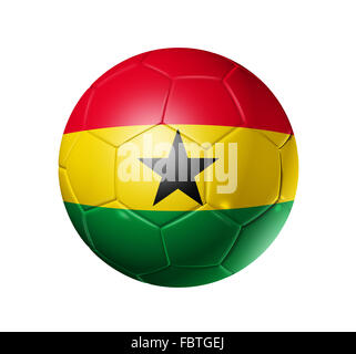 Football Soccer ball avec drapeau Ghana Banque D'Images