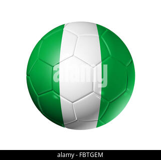 Football Soccer ball avec drapeau Nigeria Banque D'Images