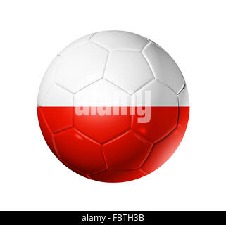 Football Soccer ball avec drapeau Pologne Banque D'Images