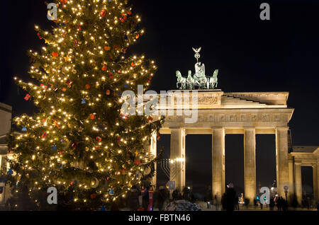 Brandenburger Tor weihnachten Banque D'Images