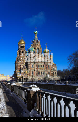 Eglise du Sauveur sur le sang, St.Petersburg Banque D'Images