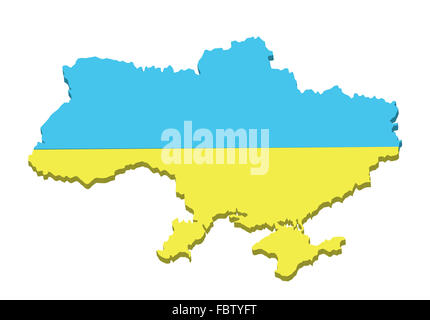 Carte de l’Ukraine Banque D'Images