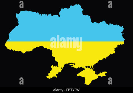 Carte de l’Ukraine Banque D'Images