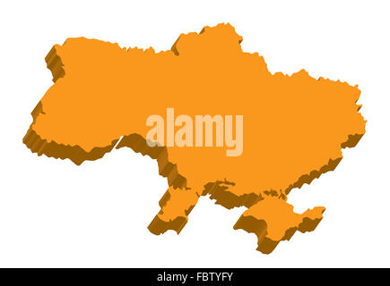 Carte de l’Ukraine Banque D'Images