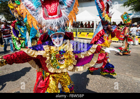 Barranquilla, Colombie - mars 1, 2014 : Les organisateurs du des défilés du carnaval dans le Carnaval de Barranquilla, en Colombie. Banque D'Images