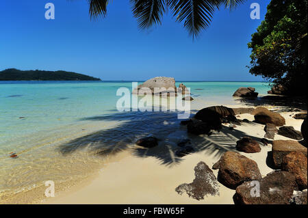 Plage de l'Anse à la Mouche Banque D'Images