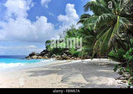 Anse Georgette sur les Seychelles Banque D'Images