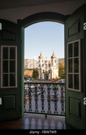 Eglise de Saint François d'Assise, Ouro Preto, Minas Gerais, Brésil Banque D'Images