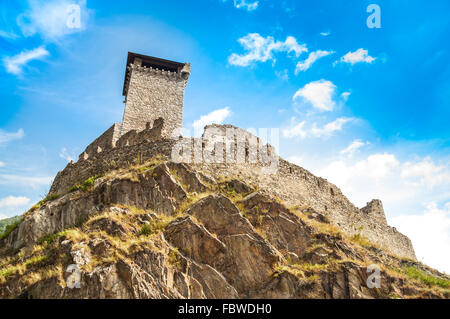 Château Holy Ghost à Ossana Banque D'Images