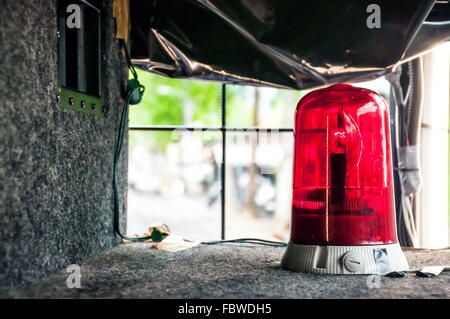 Alarme rotation d'urgence rouge Banque D'Images