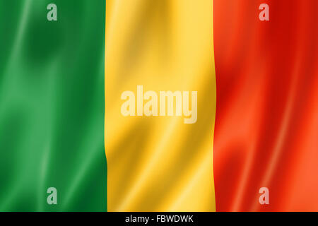 Drapeau du Mali Banque D'Images