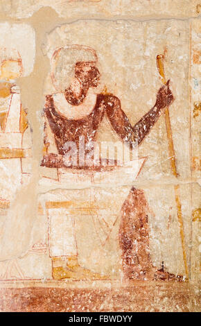 Photo de pharaon sur le mur, Saqqara, Egypte Banque D'Images