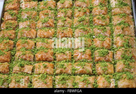 Lasagne italienne de fromage avec sauce tomate et pistaches Banque D'Images