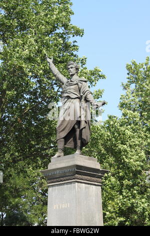 Szandor Petofi statue à Budapest, Hongrie Banque D'Images