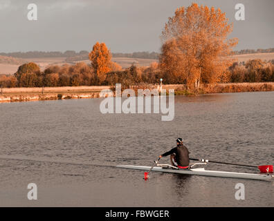 De l'aviron sur la Tamise à Beaconsfield Banque D'Images