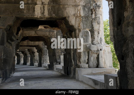 Arènes de Nîmes, l'amphithéâtre romain de Nîmes, France Banque D'Images