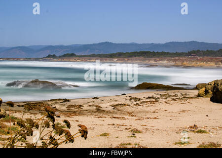 Temps d'exposition de Fort Bragg's coast Banque D'Images