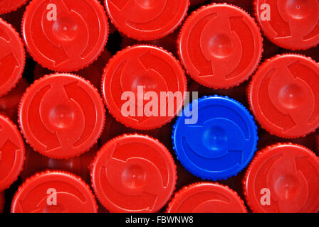 Bouchons de bouteille en plastique Banque D'Images