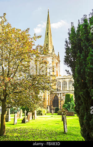 Sainte Trinité, Stratford-upon-Avon, lieu de sépulture de William Shakespeare et d'Anne Hathaway Banque D'Images