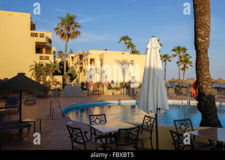 Soleil du soir à Dona Lola holiday resort Marbella espagne Banque D'Images