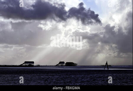 St.Peter-Ording mer du Nord Banque D'Images