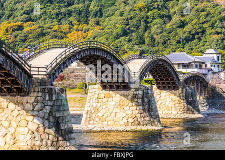 Kintai Bridge d'Iwakuni, Japon. Banque D'Images