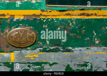 Le train à la gare de Sahambavy, chemins de fer entre Sahambavy et Fianarantsoa, Madagascar Banque D'Images