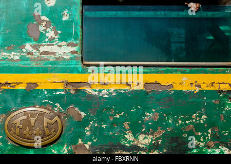 Le train à la gare de Sahambavy, chemins de fer entre Sahambavy et Fianarantsoa, Madagascar Banque D'Images