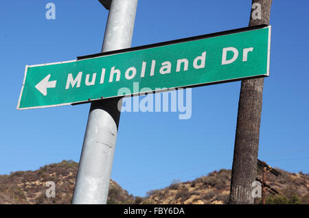 Mulholland Drive sign Banque D'Images