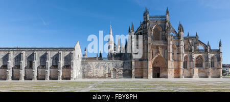 Le Monastère de Batalha (Portugais : Mosteiro da Batalha), littéralement le monastère de la bataille Banque D'Images