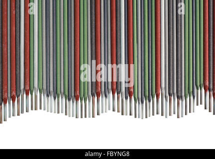 Découpe des bâtonnets de soudure Banque D'Images