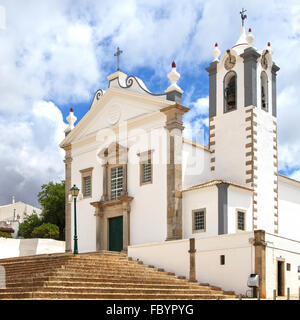 Historique de l'église portugaise Igreja de São Martinho de Estoi comme connu comme Matriz de Estoi, province de Faro Algarve, Portugal Banque D'Images