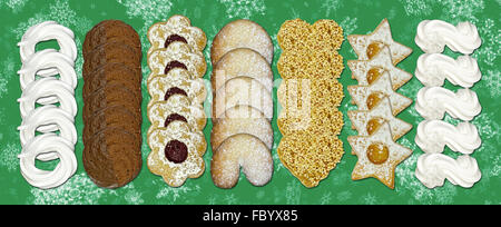 Des biscuits et de la meringue pour Noël Banque D'Images