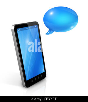 Les bulles et le téléphone mobile Banque D'Images