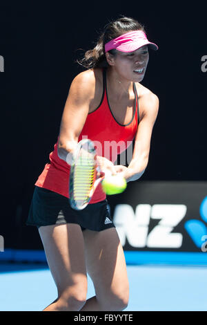 Melbourne, Australie. 20 Jan, 2016. Su-Wei Hsieh de Taipei en action dans un 2ème match contre Serena Williams des Etats-Unis d'Amérique sur la troisième journée de l'Australian Open 2016 Tournoi de tennis du Grand Chelem à Melbourne Park, Melbourne, Australie. Bas Sydney/Cal Sport Media/Alamy Live News Banque D'Images