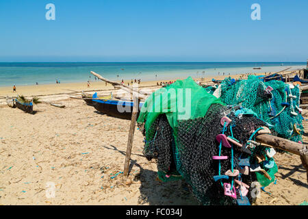 Port de pêche de Ifaty, près de Tuléar, Madagascar Banque D'Images